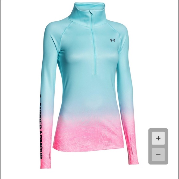 under armour half zip pink